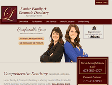 Tablet Screenshot of laniersmiles.com